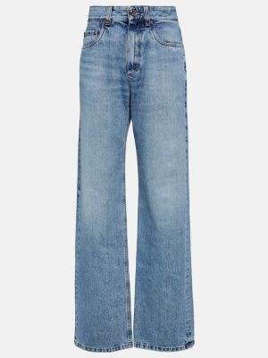 Straight jeans ausgestellt Brunello Cucinelli blau