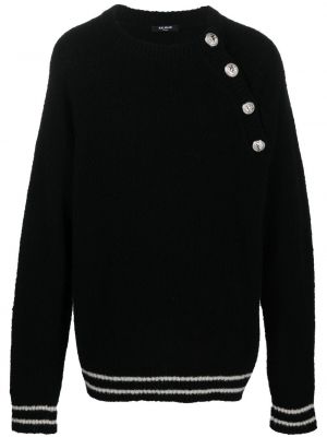 Pullover mit geknöpfter Balmain schwarz