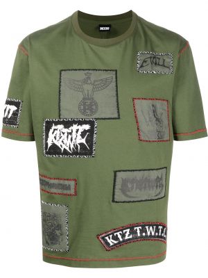 Bavlněné tričko s krátkými rukávy Ktz - zelená