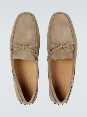 Pantofi loafer din piele de căprioară din piele de căprioară Tod's maro