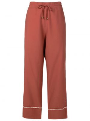 Ravne hlače Alcaçuz rdeča