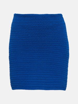 Mini falda de algodón Dorothee Schumacher azul