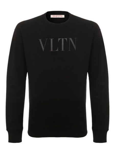 Хлопковый свитшот Valentino черный