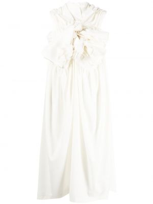 Памучна рокля с панделка Comme Des Garçons Tao бяло