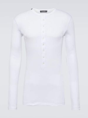 Памучна риза от джърси Dolce&gabbana черно