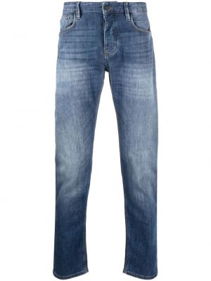 Bavlněné slim fit skinny džíny Emporio Armani modré
