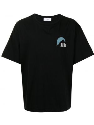Camiseta con estampado Rhude negro