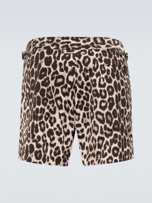 Pantaloncini con stampa leopardato Tom Ford