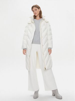 Pernata jakna Pinko bijela