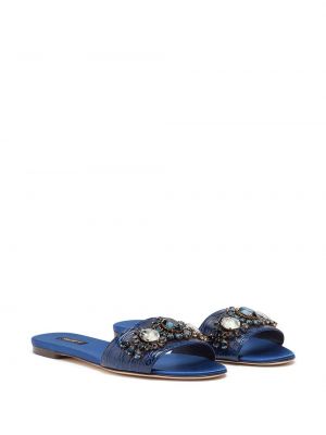 Kristallidega sandaalid Dolce & Gabbana sinine