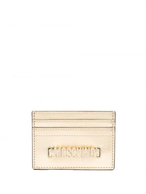Krištáľová peňaženka Moschino zlatá