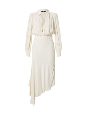 Памучна миди рокля Elisabetta Franchi бяло