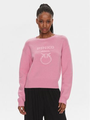 Sweter wełniany Pinko różowy