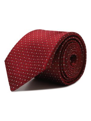 Шелковый галстук Giorgio Armani красный