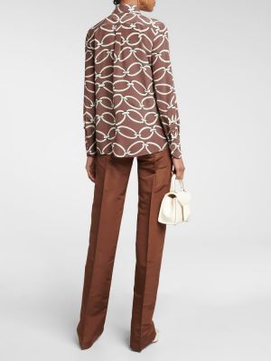 Camisa de seda Valentino marrón