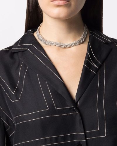 Pletený náhrdelník Aurelie Bidermann stříbrný