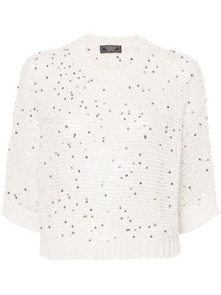Džemper sa šljokicama Peserico bijela