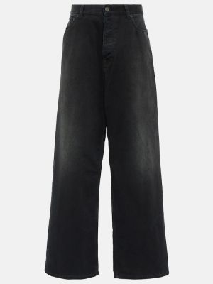 Jeansy z wysoką talią relaxed fit Balenciaga czarne