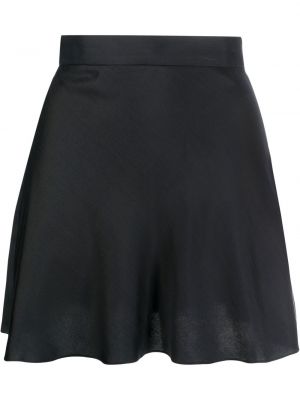 Μεταξωτή φούστα mini Manuri μαύρο