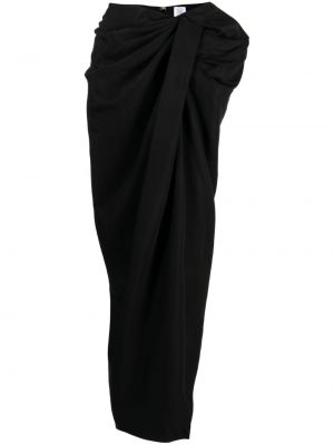 Drapovaný dlhá sukňa Rosie Assoulin čierna