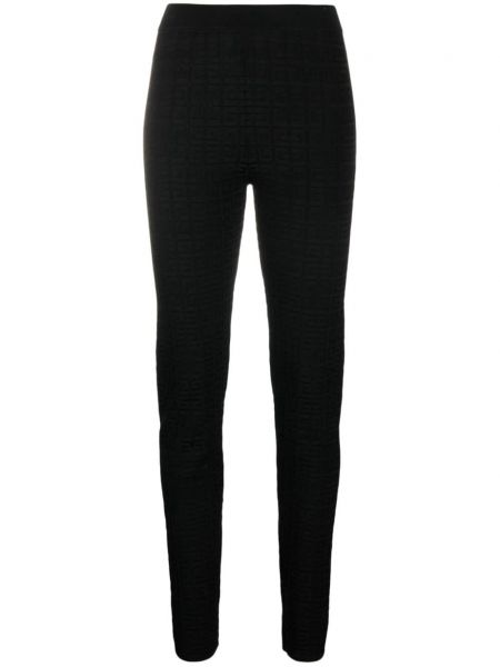 Žakárové strečové kalhoty Givenchy černé
