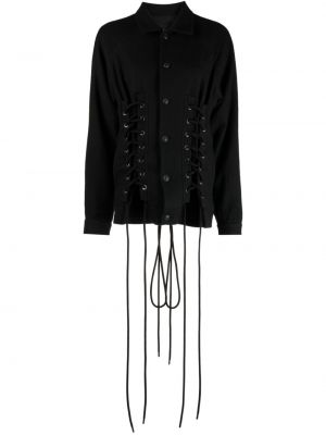 Vlnená bunda Yohji Yamamoto čierna