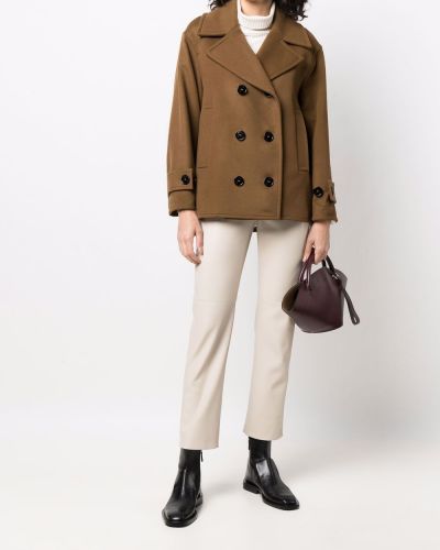 Kašmírový vlněný kabát Mackintosh hnědý