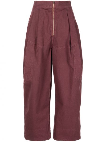Укороченные широкие брюки Rachel Comey, красные