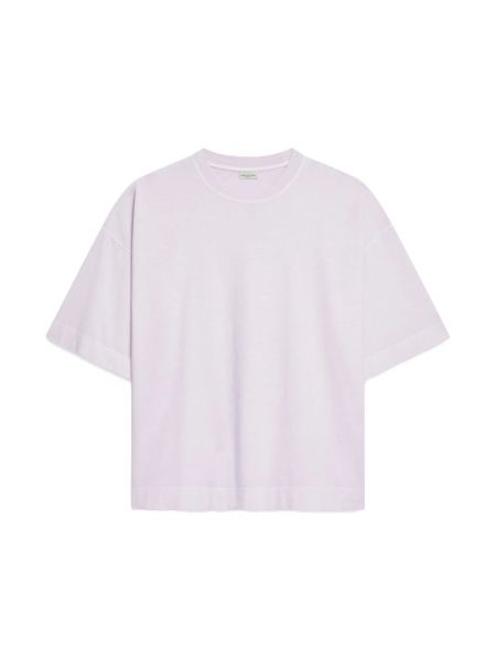Koszulka bawełniana oversize Dries Van Noten różowa