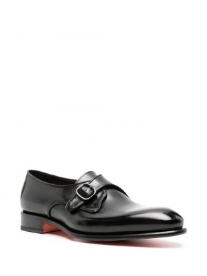 Chaussures oxford en cuir vernis Santoni noir