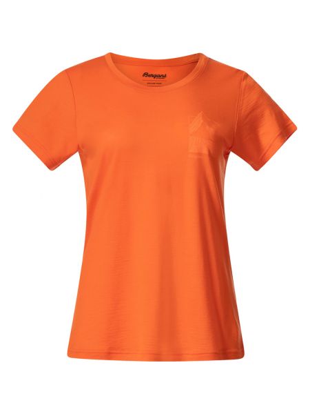 Шерстяная футболка Bergans оранжевая