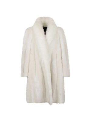 Шуба Balenciaga A-line Fake Fur белый