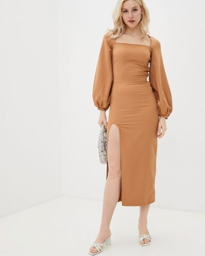 Платье-карандаш Lipinskaya Brand коричневое