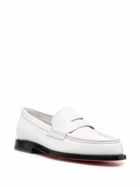 Nahast loafer-kingad Santoni valge
