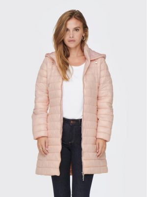 Pernata jakna Only ružičasta