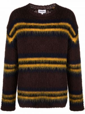 Długi sweter wełniane w paski z długim rękawem Kenzo - brązowy