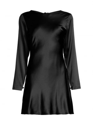 Атласное платье мини Cynthia Rowley черное