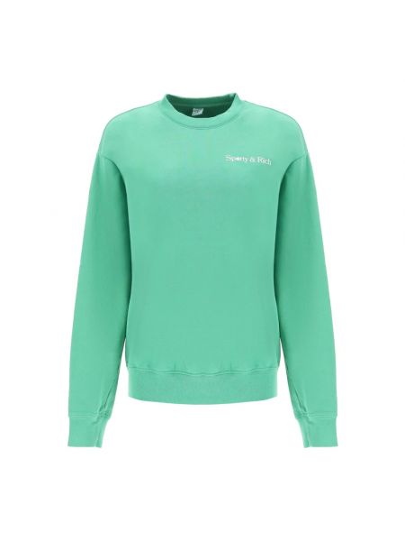 Sweatshirt mit rundhalsausschnitt Sporty & Rich grün