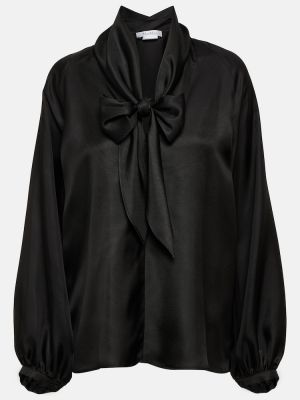Копринена блуза Max Mara черно