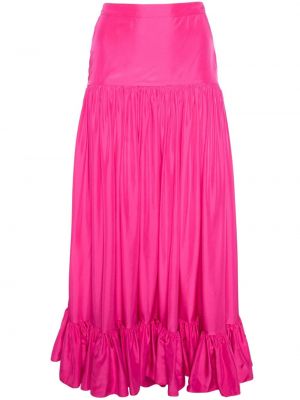 Svilena maksi suknja Racil ružičasta