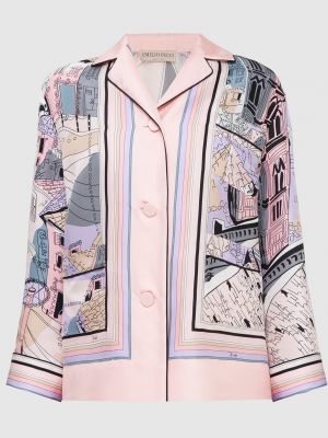 Шовкова блузка Emilio Pucci, рожева