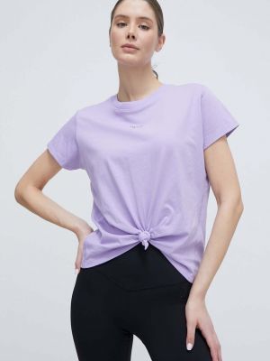 Koszulka bawełniana Dkny fioletowa