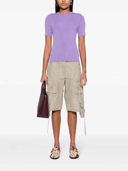 T-shirt en laine en tricot Allude violet