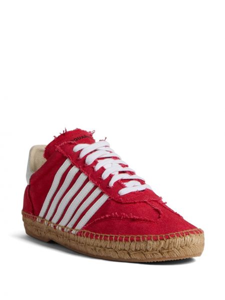 Baskets à rayures Dsquared2 rouge