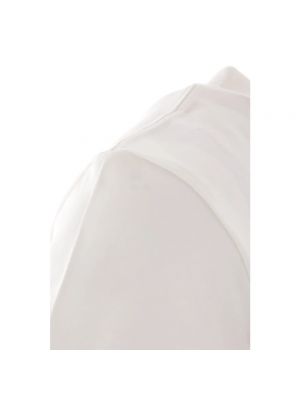 Polo con bordado de algodón con estampado Courrèges blanco