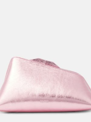 Bőr estélyi táska The Attico rózsaszín