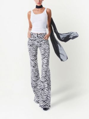 Bootcut jeans mit print ausgestellt mit zebra-muster Alice + Olivia