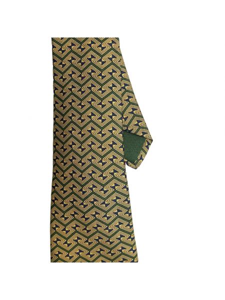 Jedwabna szal biznesowa retro Hermès Vintage zielona