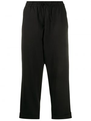 Pantalones rectos con cordones Y-3 negro