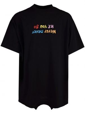 Daunen t-shirt aus baumwoll Vetements schwarz